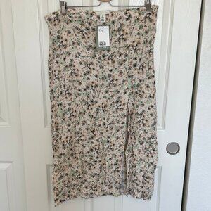 H&M Floral Midi Skirt